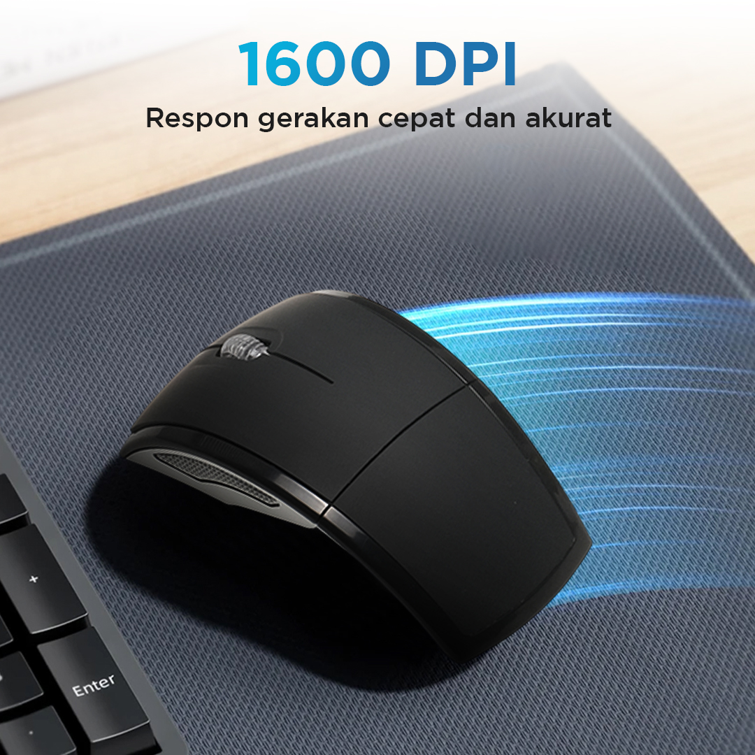 iMace Mouse Wireless Optical 2.4GHz Folded Super Slim 1600DPI - M016 Gambar produk iMace Mouse Wireless Optical 2.4GHz Folded Super Slim 1600DPI - M016