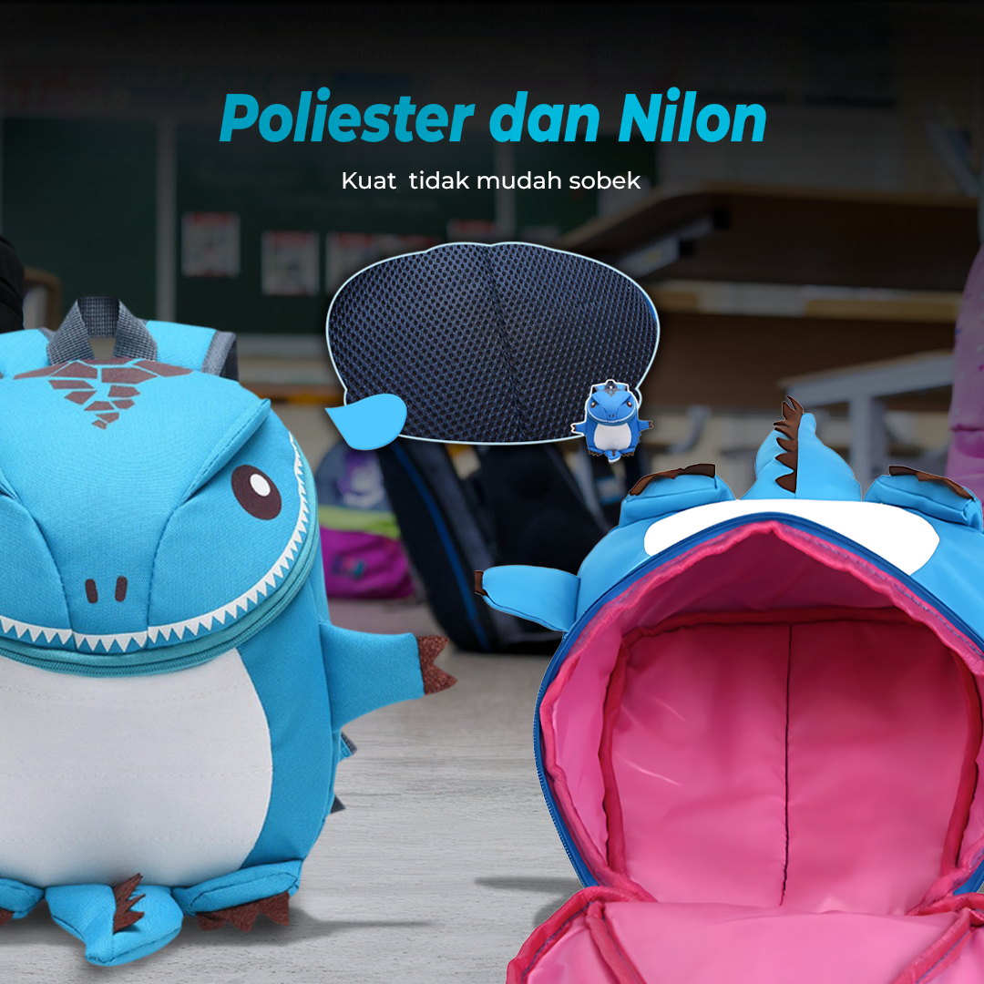 SUNEIGHT Tas Ransel Sekolah Anak Backpack School Bag Model Dinosaur - AD8765 Gambar produk SUNEIGHT Tas Ransel Sekolah Anak Backpack School Bag Model Dinosaur - AD8765