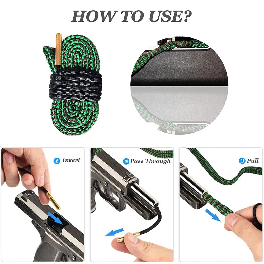 CForce Tali Pembersih Laras Senapan Bore Snake .22 Cal .223 Cal 5.56mm - G02 Gambar produk CForce Tali Pembersih Laras Senapan Bore Snake .22 Cal .223 Cal 5.56mm - G02