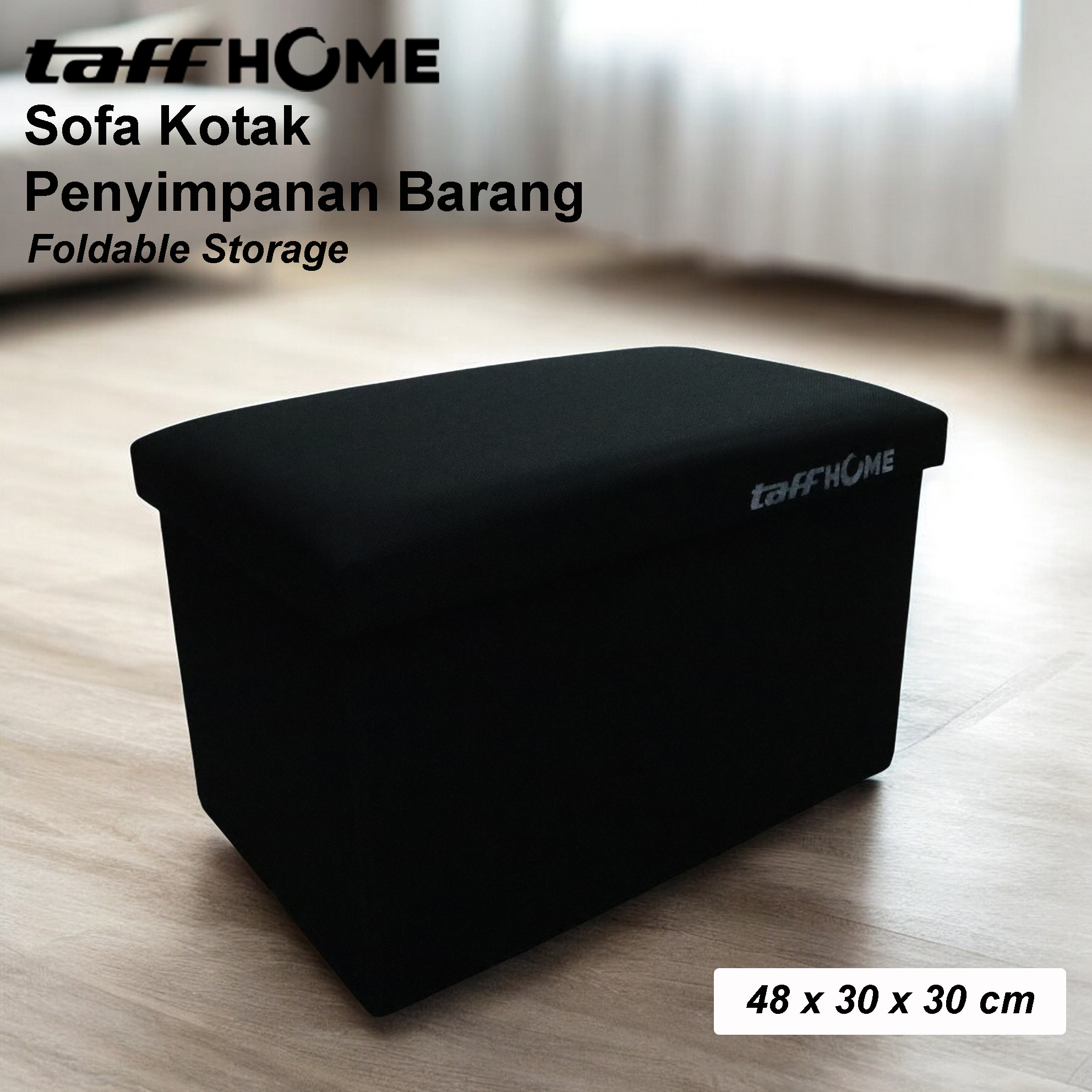 Gambar produk TaffHOME Sofa Kotak Penyimpanan Barang Foldable Storage Box 48x30x30cm - L170
