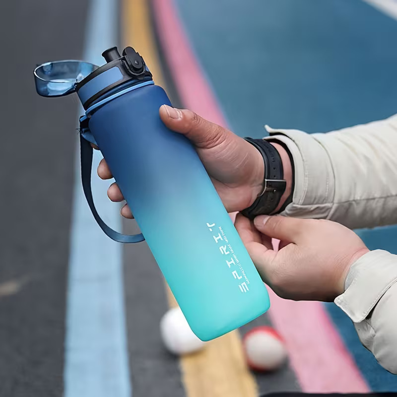 SPIRIT Botol Minum Sport Water Frosted Bottle with Lanyard 1L - 8691 Gambar produk SPIRIT Botol Minum Sport Water Frosted Bottle with Lanyard 1L - 8691