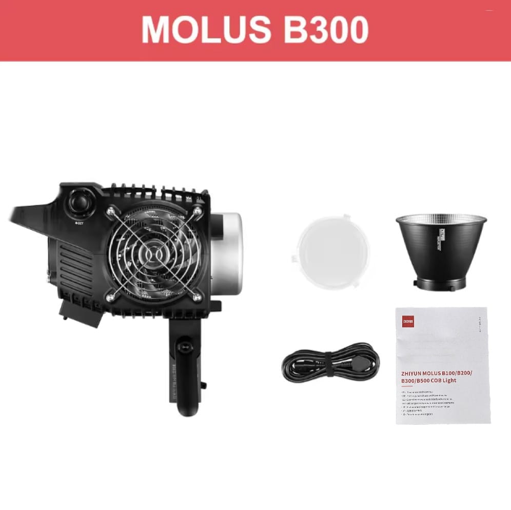 Zhiyun Lampu Studio Fotografi COB LED 2in1 Color Bowens Mount 300W - B300 UK Gambar produk Zhiyun Lampu Studio Fotografi COB LED 2in1 Color Bowens Mount 300W - B300 UK
