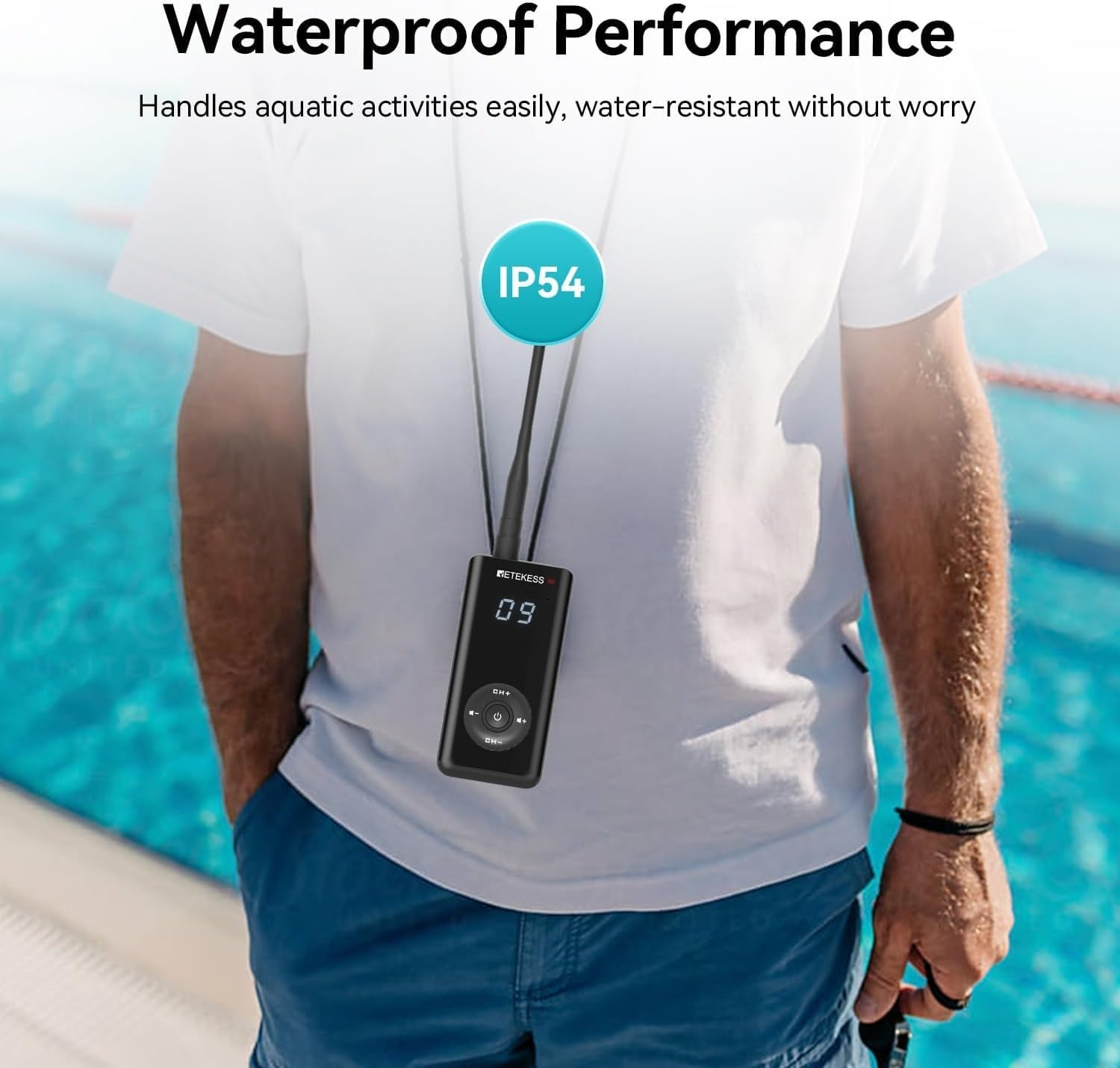 RETEKESS Underwater Communicator Swimming Transmitter 3500mAh - TT120 Gambar produk RETEKESS Underwater Communicator Swimming Transmitter 3500mAh - TT120