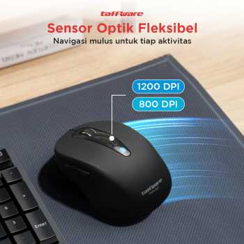 Gambar produk Taffware Mouse Bluetooth Wireless Optical Ergonomic Design 1600DPI - PWM-601