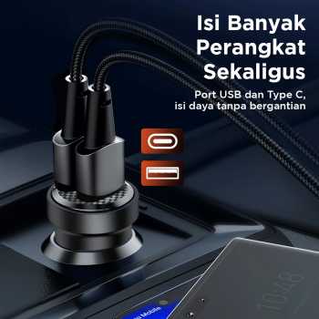 Gambar produk Toocki Car Charger Mobil Fast Charging PD QC 3.0 USB Type C Port 33W - TCCAC-WR01