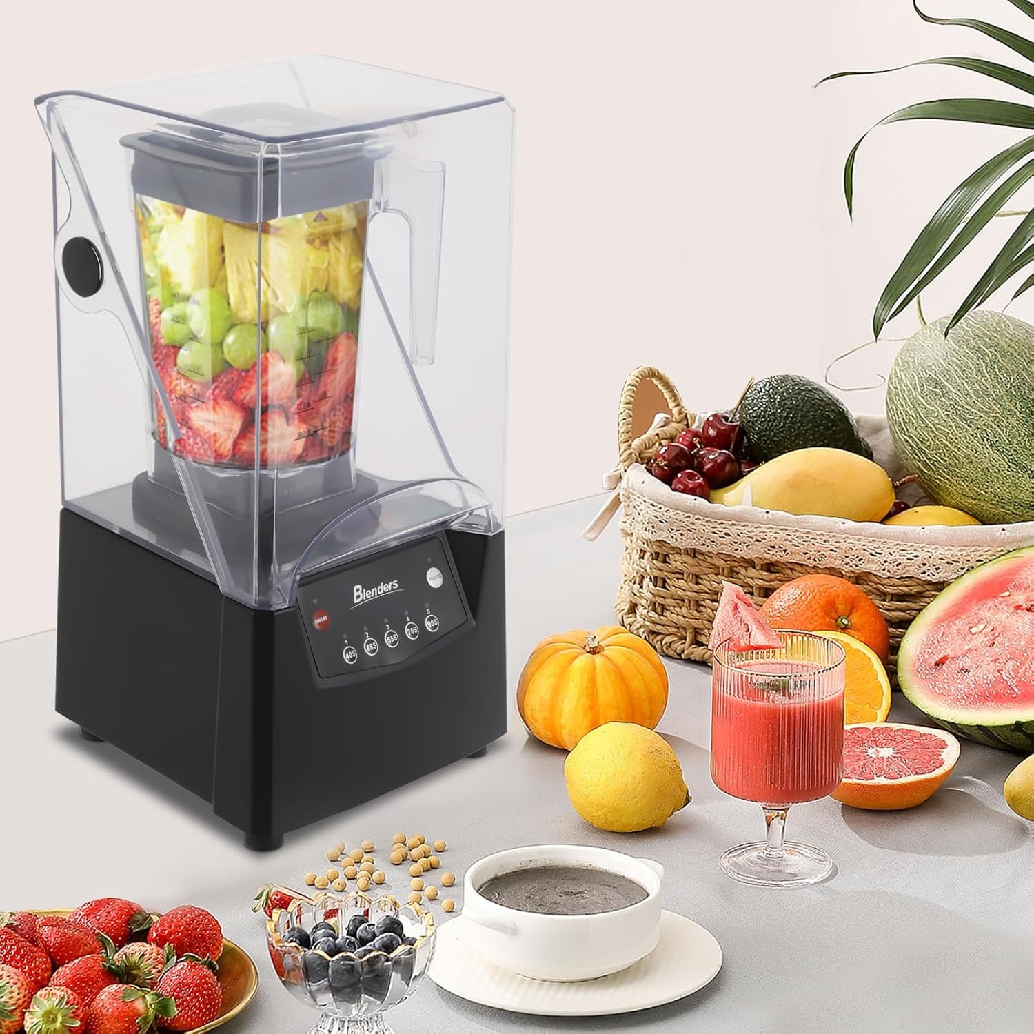 Gambar produk Yunlin Blender Buah Smoothie Ice Crusher Silent Steel Blade 2200W 2L - XTY-333