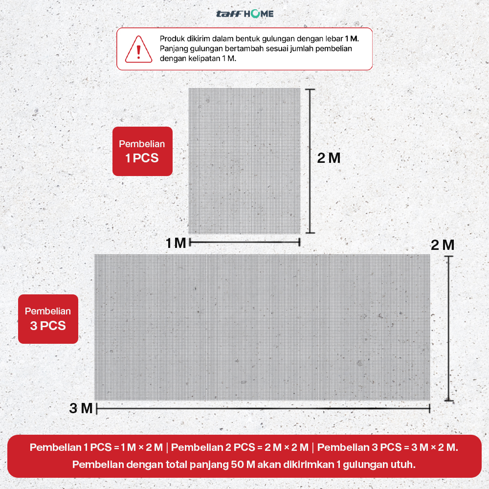 TaffHOME Kasa Nyamuk Jaring Jendela Mosquito Net PP Nano 20 Mesh 1x2M - AW15 Gambar produk TaffHOME Kasa Nyamuk Jaring Jendela Mosquito Net PP Nano 20 Mesh 1x2M - AW15