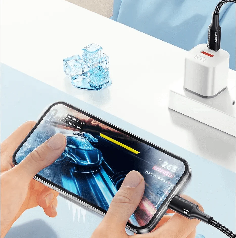 ESSAGER Charging Cable USB Type C to Lightning 3M 29W - EXCTL-JJC01-P Gambar produk ESSAGER Charging Cable USB Type C to Lightning 3M 29W - EXCTL-JJC01-P