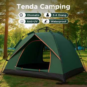 Gambar produk AstaGear Tenda Camping Lipat Otomatis 3-4 Orang Single Layer - SH-014