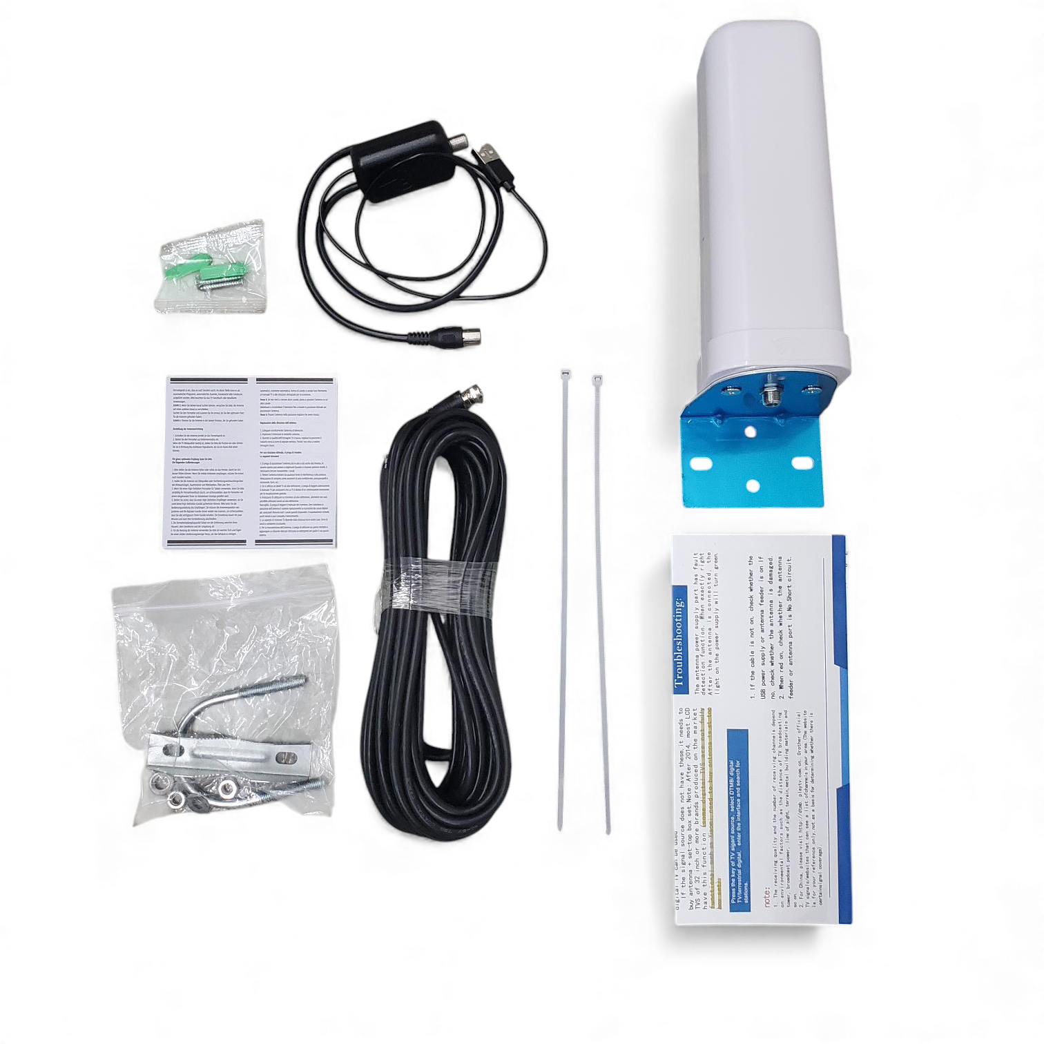 Gambar produk ZHCD Antena TV Digital Indoor Outdoor DVB-T2 HD 4K 36dB Amplifier - ZH3