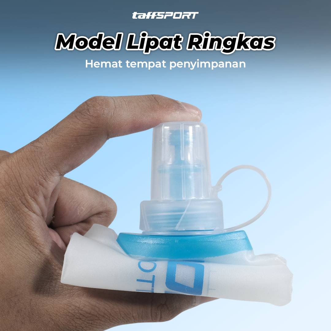 TaffSPORT Botol Minum Soft Flask Foldable Sport Water TPU 500 ml - TF009 Gambar produk TaffSPORT Botol Minum Soft Flask Foldable Sport Water TPU 500 ml - TF009