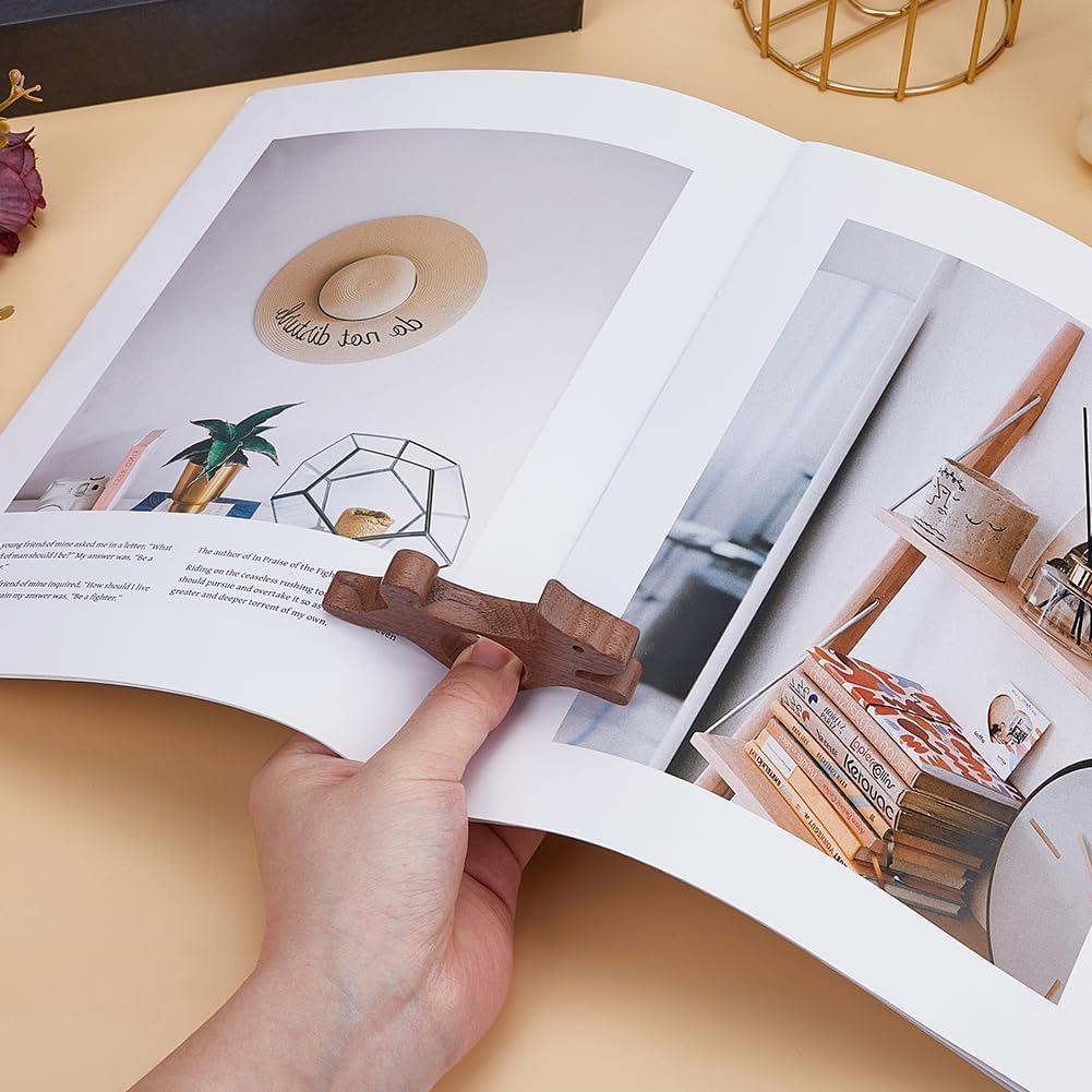 SHINKY Pembatas Halaman Buku Book Page Holder Aesthetic Walnut Wood Dog - SH-74 Gambar produk SHINKY Pembatas Halaman Buku Book Page Holder Aesthetic Walnut Wood Dog - SH-74