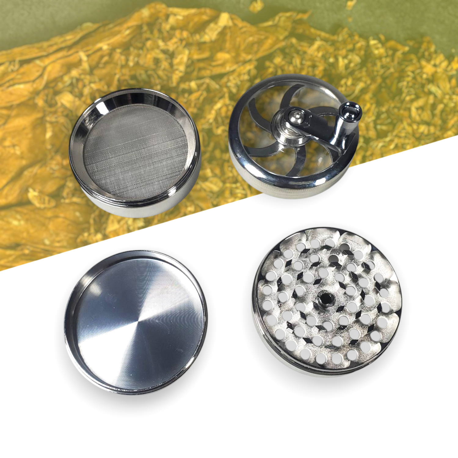 ISHOWTIENDA Grinder Penggiling Tembakau Rokok Herb Crusher 4 Layer - LST-25 Gambar produk ISHOWTIENDA Grinder Penggiling Tembakau Rokok Herb Crusher 4 Layer - LST-25