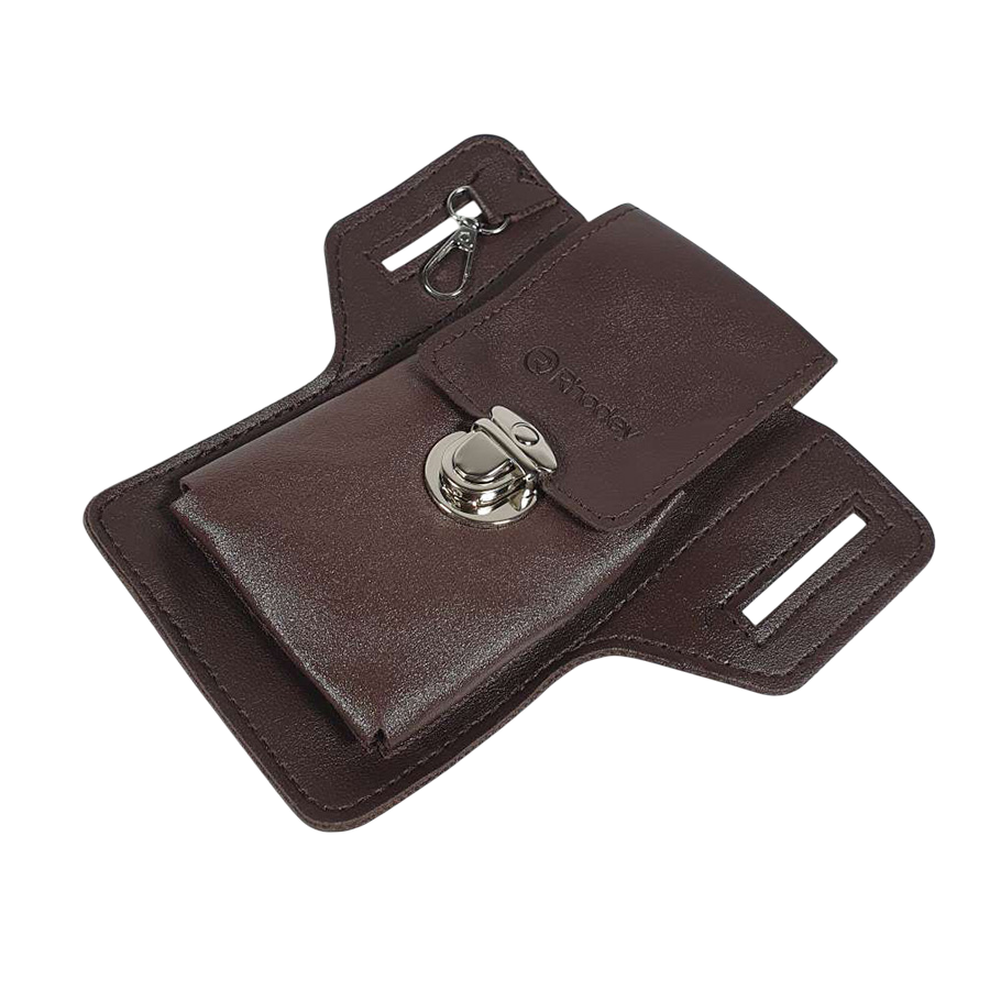 Rhodey Tas Pinggang Sabuk Smartphone Holster PU Leather - FSN25 Gambar produk Rhodey Tas Pinggang Sabuk Smartphone Holster PU Leather - FSN25