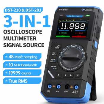 FNIRSI Digital Oscilloscope 3in1 Multimeter Signal Generator 3000mAh - FNIRSI DST-210