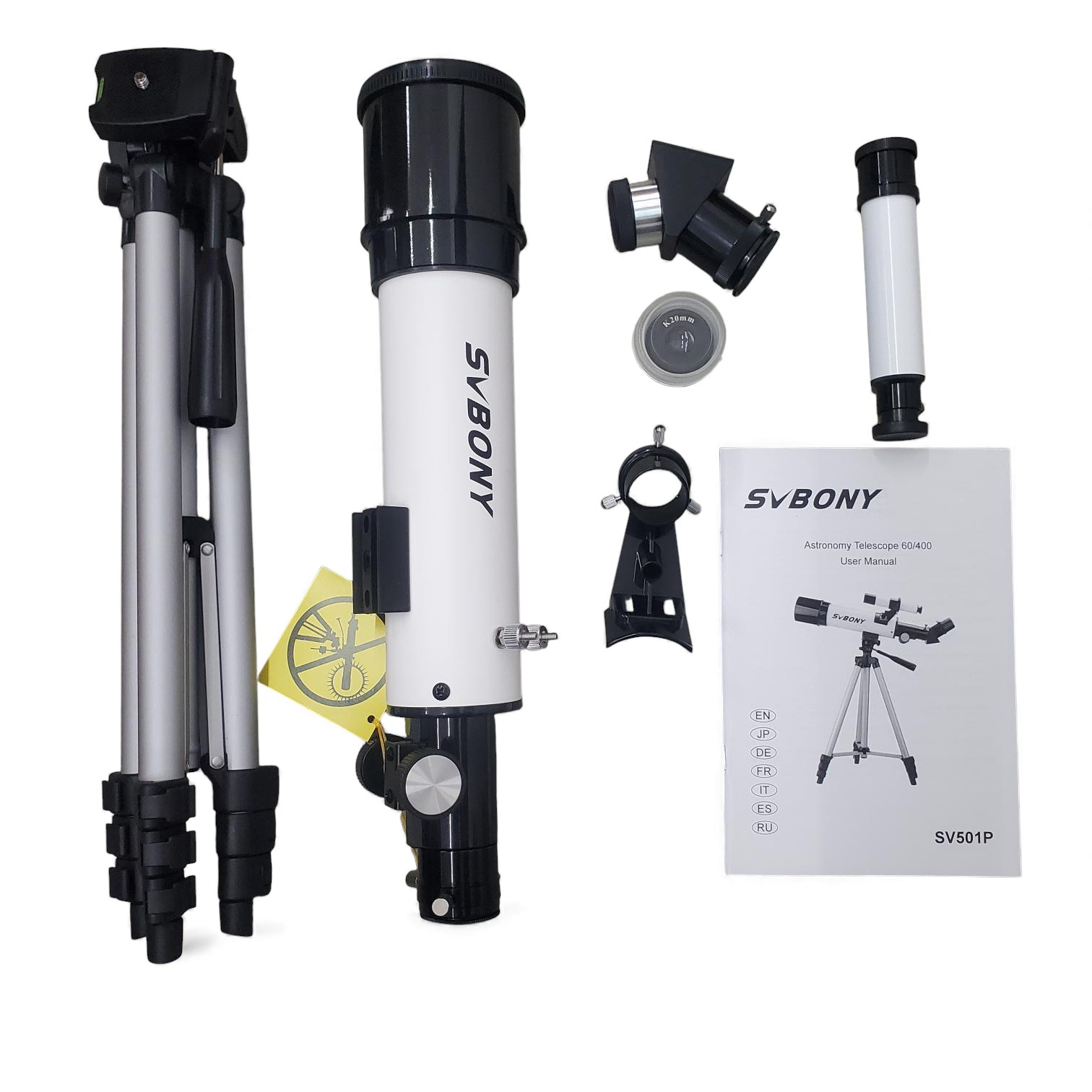 SVBONY Teropong Bintang Astronomical Telescope Portable 400/60mm - SV501P Gambar produk SVBONY Teropong Bintang Astronomical Telescope Portable 400/60mm - SV501P
