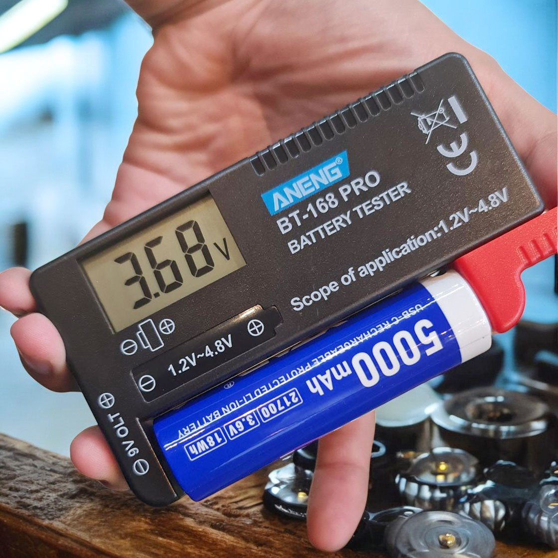 ANENG Tester Baterai Voltage Checker 18650 AA AAA - BT-168 PRO Gambar produk ANENG Tester Baterai Voltage Checker 18650 AA AAA - BT-168 PRO