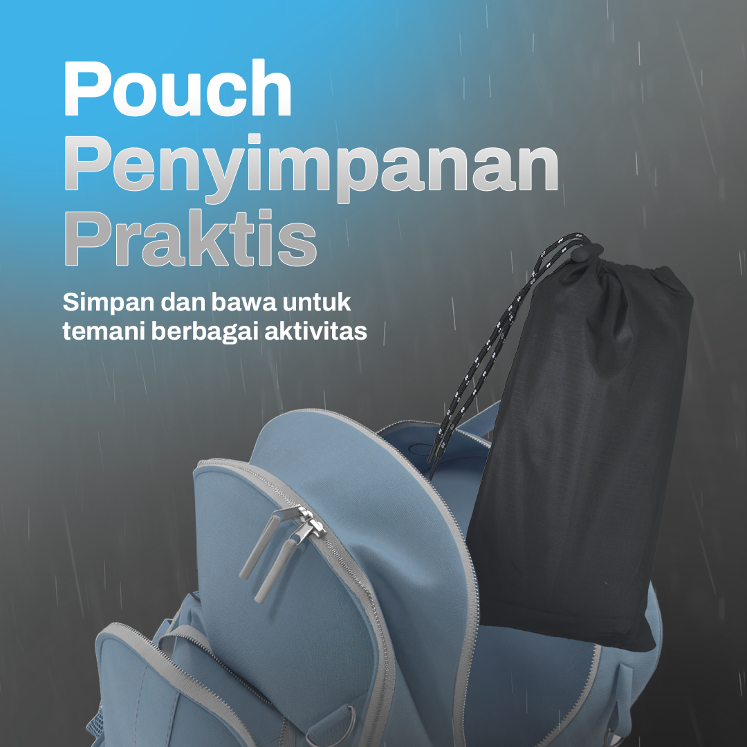 Gambar produk YOWER Jas Hujan Ponco Anti Rembes 3in1 Polyester Waterproof Raincoat - Y03