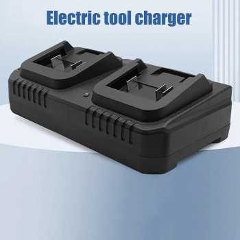 OUTDO Charger Baterai Bor Listrik 2 Slot EU Plug 3A for Makita 21V - 90030-CH