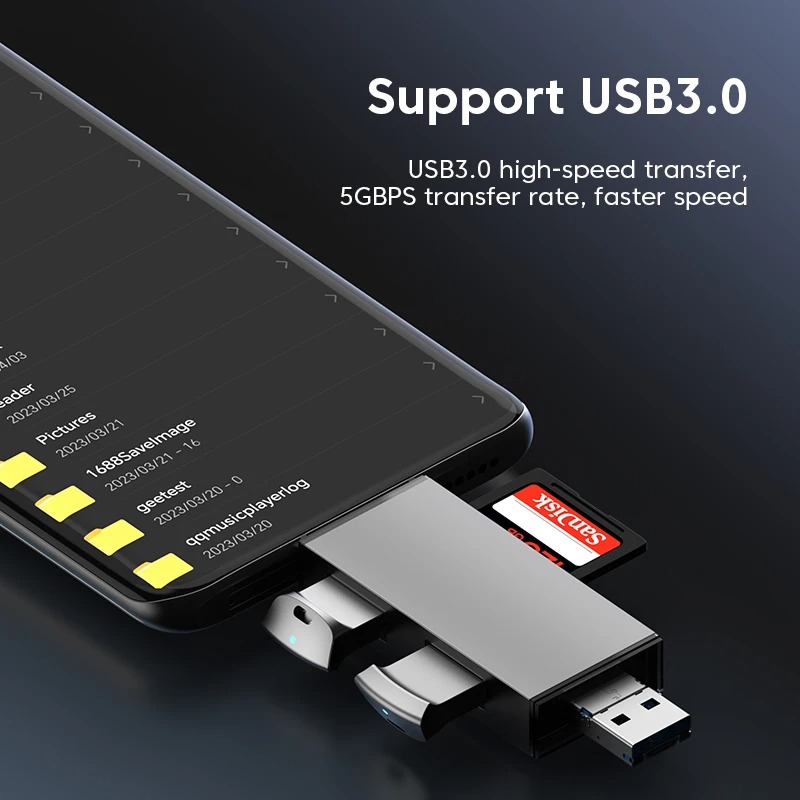 Elough Card Reader 7in1 Type C Micro USB 3.0 OTG SD MicroSD - EL-71 Gambar produk Elough Card Reader 7in1 Type C Micro USB 3.0 OTG SD MicroSD - EL-71