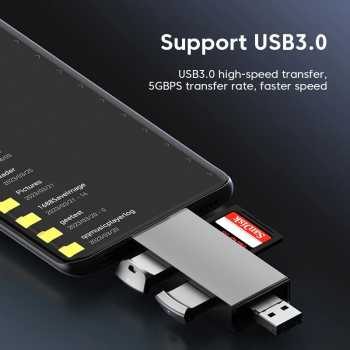 Gambar produk Elough Card Reader 7in1 Type C Micro USB 3.0 OTG SD MicroSD - EL-71