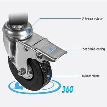Gambar produk IBOWZ Bracket TV Floor Stand Wheel VESA 600x400 for 32-65 Inch TV - IB-65