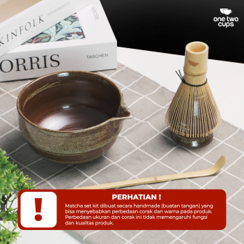 Gambar produk One Two Cups Matcha Set Kit Chawan Chasen Stand Chashaku 4 PCS - N41
