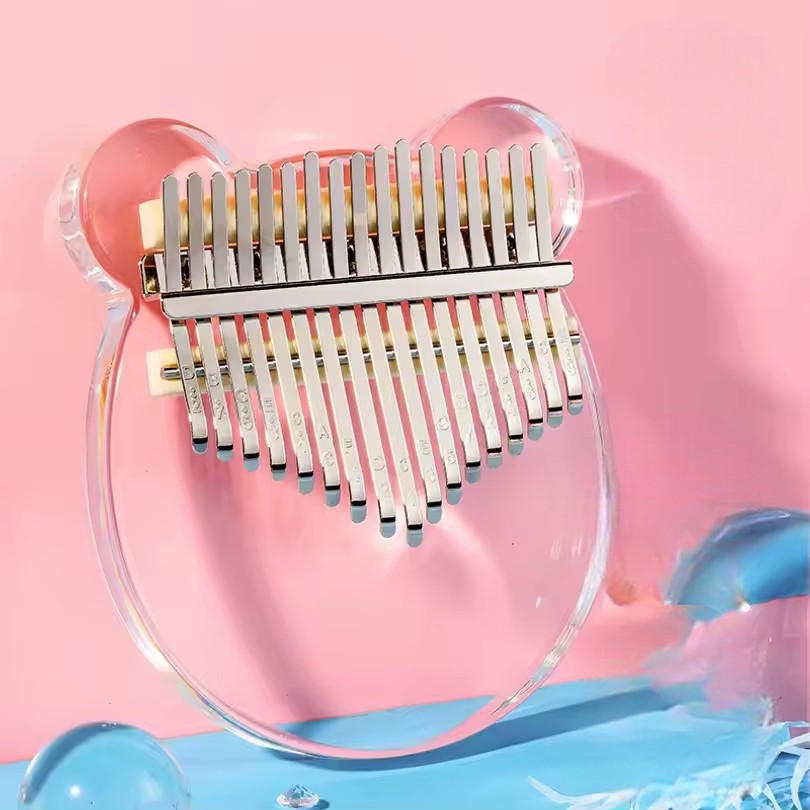 Gambar produk Miwayer Kalimba Thumb Piano Musical Toys 17 Note Sound Acrylic Bear - HRU-003