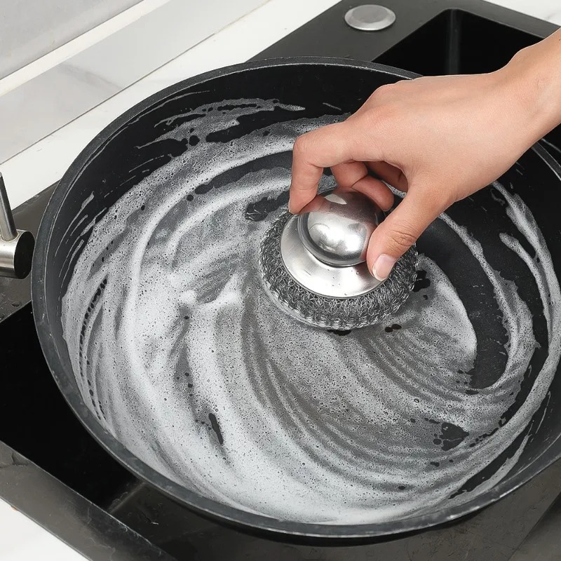 Gambar produk Onewly Sikat Kawat Cuci Piring Stainless Steel 401 Cleaning Wire Ball - ON-401