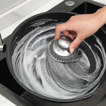 Gambar produk Onewly Sikat Kawat Cuci Piring Stainless Steel 401 Cleaning Wire Ball - ON-401