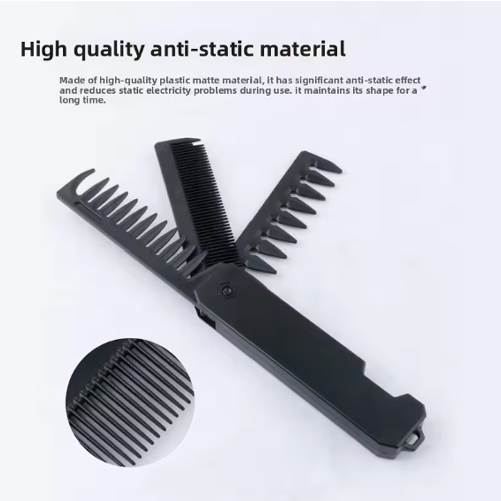 Gambar produk Desslo Sisir Rambut Lipat 3in1 Folable Hair Comb Fine Wide Tooth - DS-31