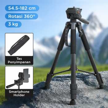 JIADUODUO Tripod Kamera 4 Section 360 Panoramic Quick Release 1.82M - D890H