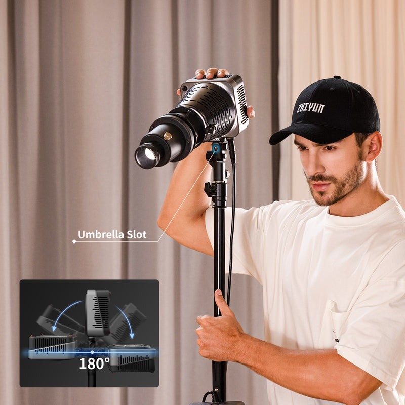 Zhiyun Molus Lampu Flash Fill Light Tricolor 2700-6500K 240V 300W - G200 Gambar produk Zhiyun Molus Lampu Flash Fill Light Tricolor 2700-6500K 240V 300W - G200