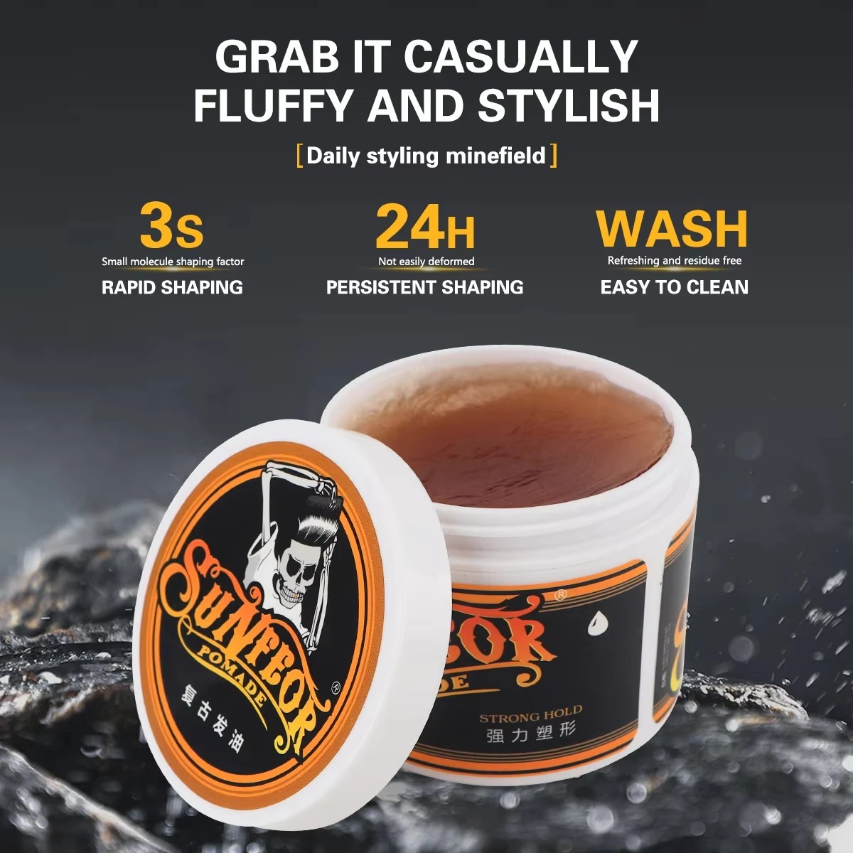 SNAVEDIO Pomade Rambut Styling Wax Water Based Matte Rexture 113g - SN-113 Gambar produk SNAVEDIO Pomade Rambut Styling Wax Water Based Matte Rexture 113g - SN-113