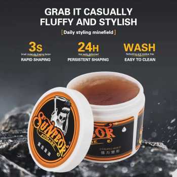 Gambar produk SNAVEDIO Pomade Rambut Styling Wax Water Based Matte Rexture 113g - SN-113