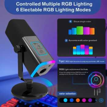 Gambar produk ONELEADER Mikrofon Kondenser Condenser Microphone XLR with Stand - WM13