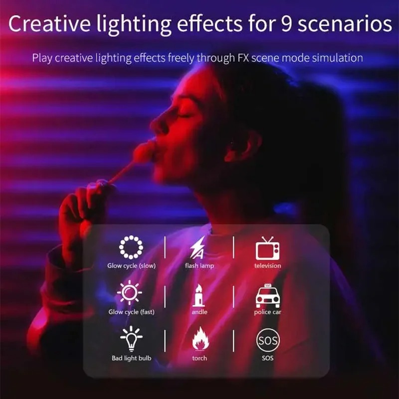 FASDGA Lampu Fill Light LED RGBW 9 Mode 3200-6500K 1200mAh 6W - W70 Gambar produk FASDGA Lampu Fill Light LED RGBW 9 Mode 3200-6500K 1200mAh 6W - W70