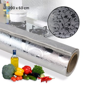 AWOO Wallpaper Aluminium Foil Anti Minyak Waterproof 200x60 cm - 8502