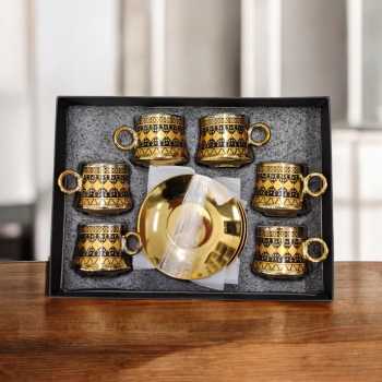 Gambar produk SF Set Cangkir Kopi Keramik 6in1 Turkish Style Tea Coffee Cup 100ml - SF11