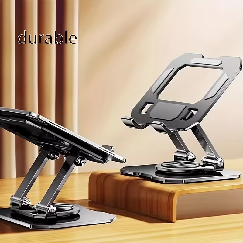 Keja Tablet Stand Holder 360 Degree Rotatable Foldable Anti Slip Metal - P3 Gambar produk Keja Tablet Stand Holder 360 Degree Rotatable Foldable Anti Slip Metal - P3
