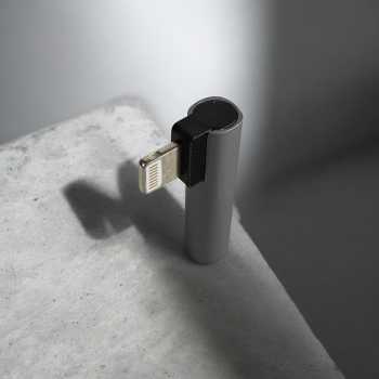 Gambar produk ESSAGER Earphone Adapter iPhone Lightning to 3.5mm L-Shape DAC - EOTGL-ZY0G-P