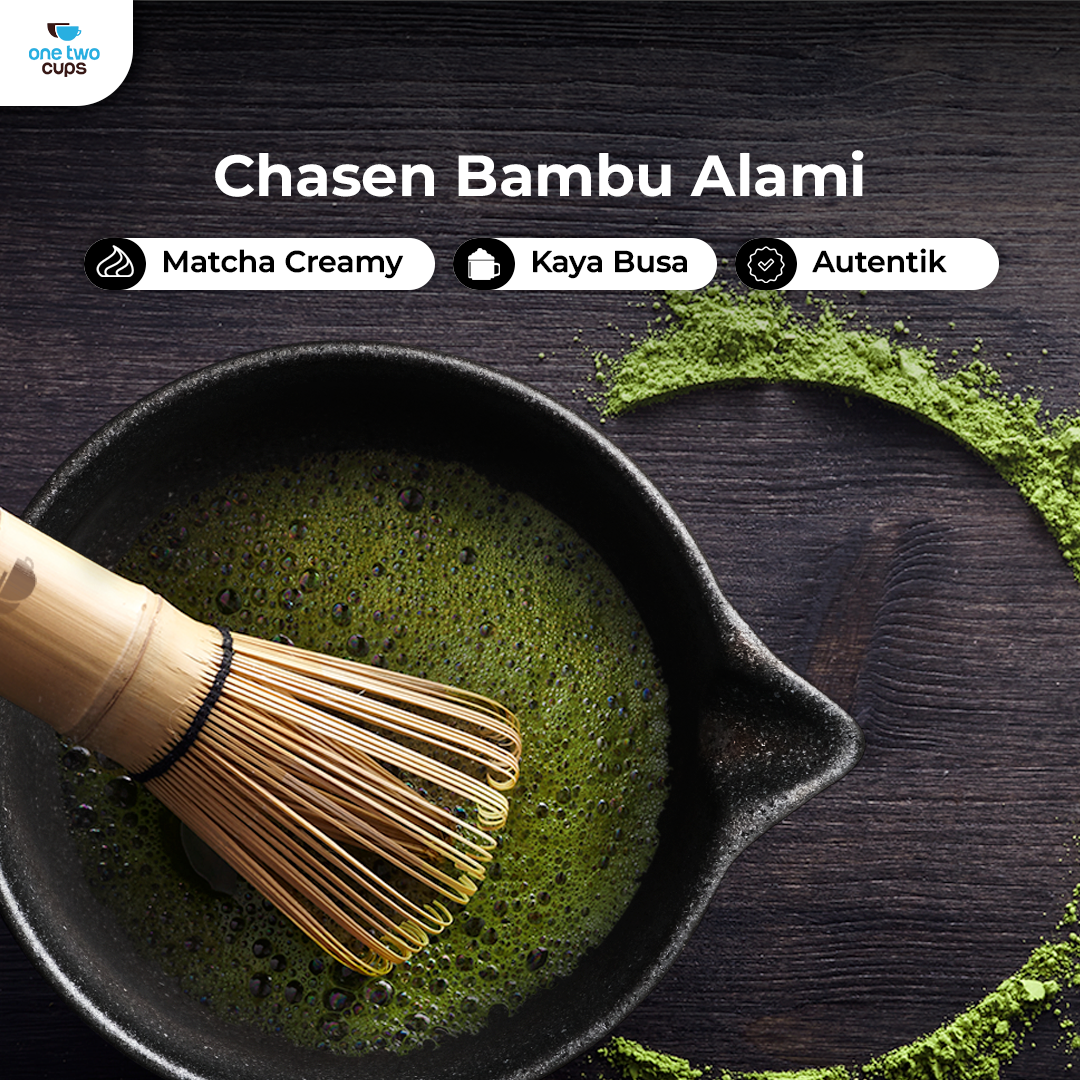 One Two Cups Matcha Set Kit Chawan Chasen Stand Chashaku 4 PCS - N41 Gambar produk One Two Cups Matcha Set Kit Chawan Chasen Stand Chashaku 4 PCS - N41