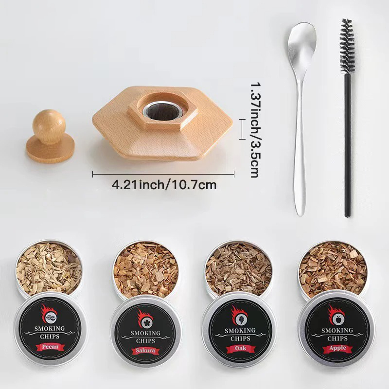 MIKILIN Set Alat Pengasap Cocktail Smoker Kit with 4 Wood Chips - JY-40 Gambar produk MIKILIN Set Alat Pengasap Cocktail Smoker Kit with 4 Wood Chips - JY-40