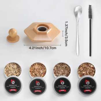 Gambar produk MIKILIN Set Alat Pengasap Cocktail Smoker Kit with 4 Wood Chips - JY-40