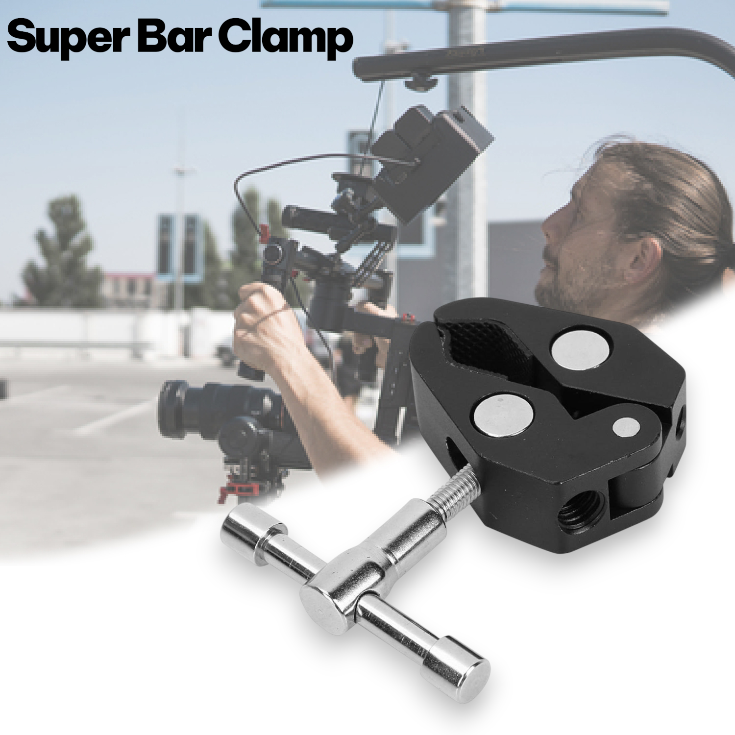 Z-One Magic Super Bar Clamp Clip Aksesoris Kamera DSLR 1/4 3/8 Inch - JT10002 Gambar produk Z-One Magic Super Bar Clamp Clip Aksesoris Kamera DSLR 1/4 3/8 Inch - JT10002