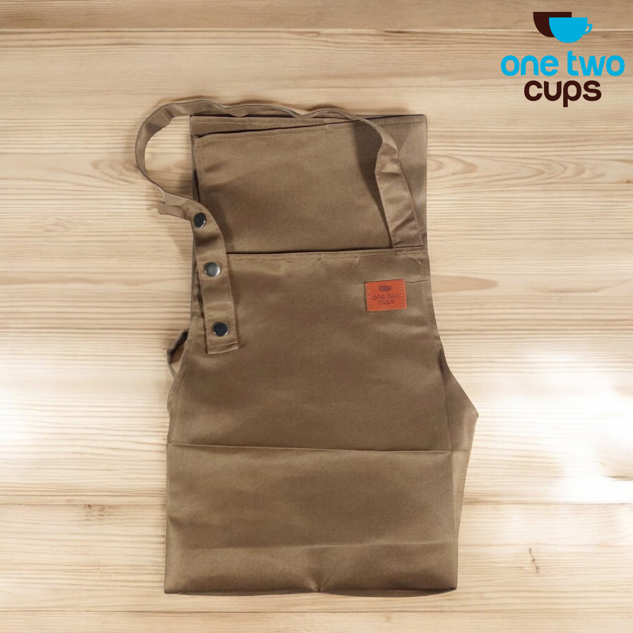 One Two Cups Celemek Masak Apron Dapur Canvas Strap Kancing - AGD01 Gambar produk One Two Cups Celemek Masak Apron Dapur Canvas Strap Kancing - AGD01