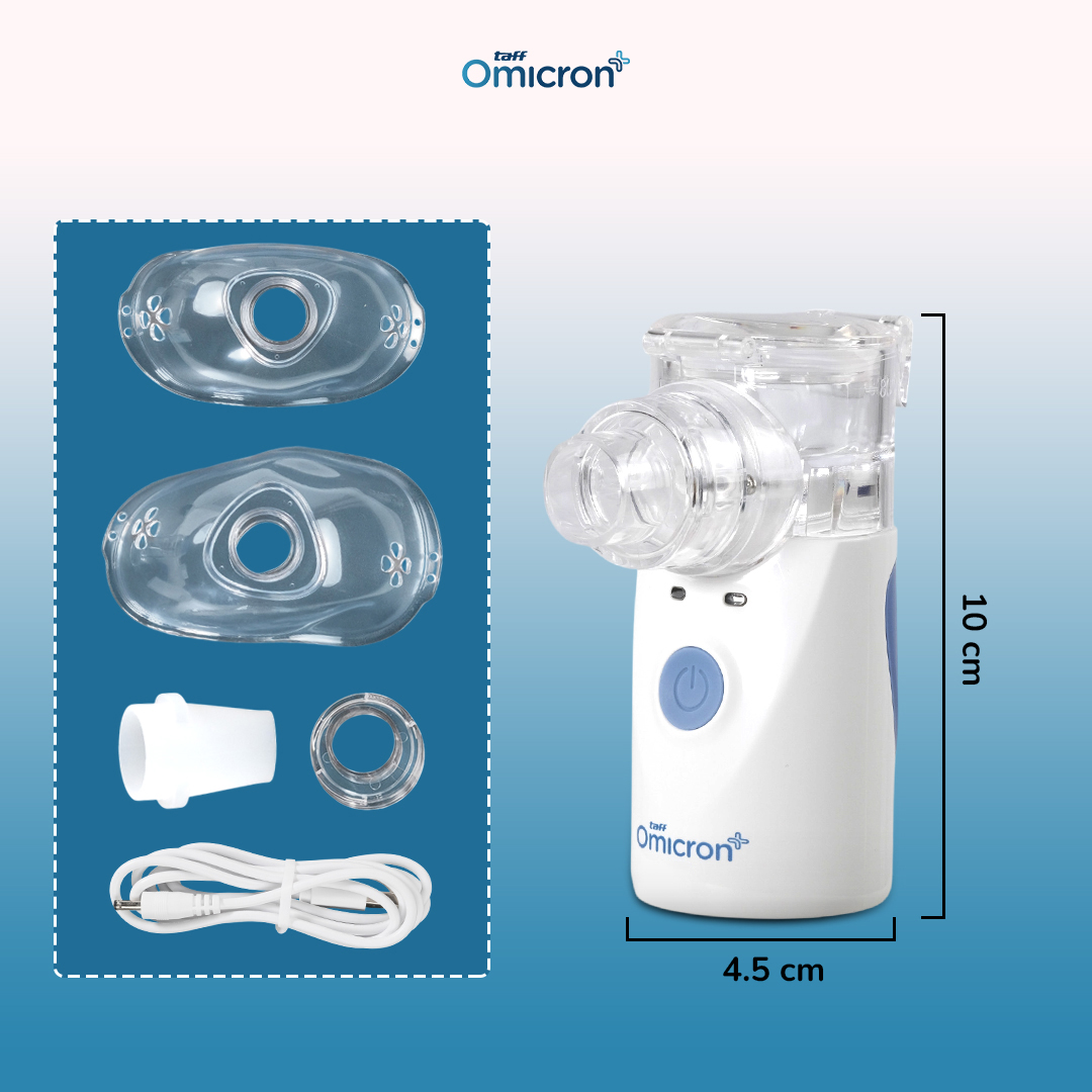 TaffOmicron Alat Terapi Pernapasan Mesh Nebulizer Portable Inhaler - YM-3R9 Gambar produk TaffOmicron Alat Terapi Pernapasan Mesh Nebulizer Portable Inhaler - YM-3R9