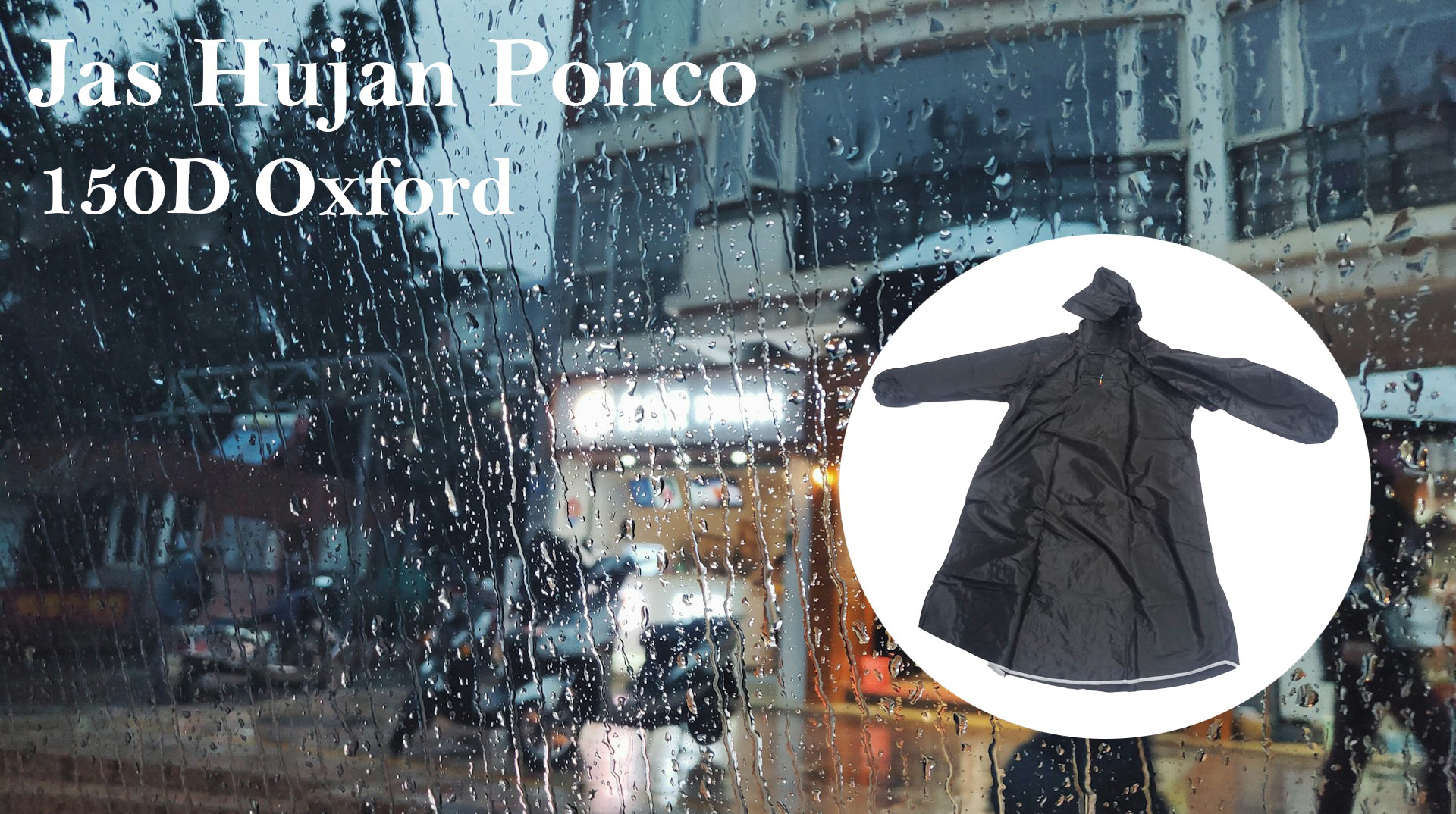 RAINGO Jas Hujan Ponco Anti Rembes 150D Oxford Waterproof Raincoat - MT45 Gambar produk RAINGO Jas Hujan Ponco Anti Rembes 150D Oxford Waterproof Raincoat - MT45