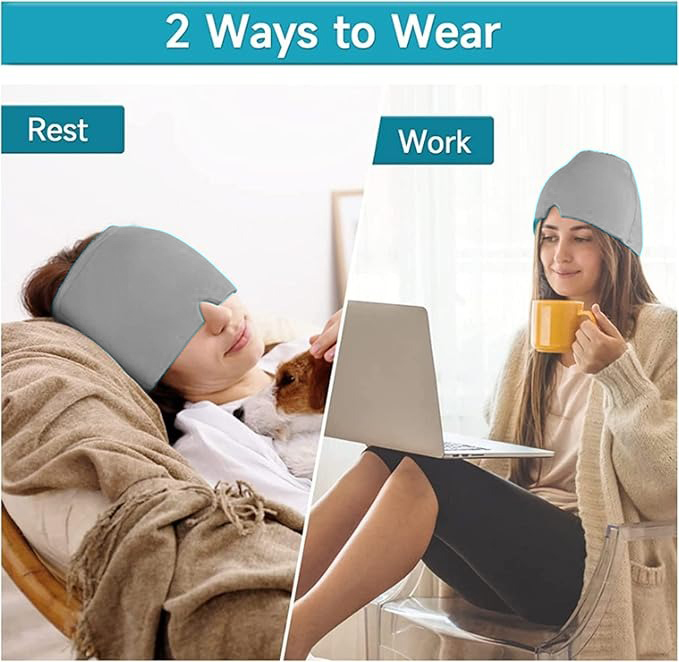 Gambar produk RMS Alat Terapi Kompres Kepala Migrain Gel Ice Cold Migraine Cap 220g - RS033