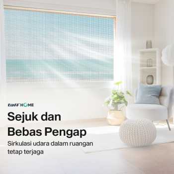 Gambar produk TaffHOME Kasa Nyamuk Jaring Jendela Ventilasi Mosquito Net PP Nano 1x1M - AW15